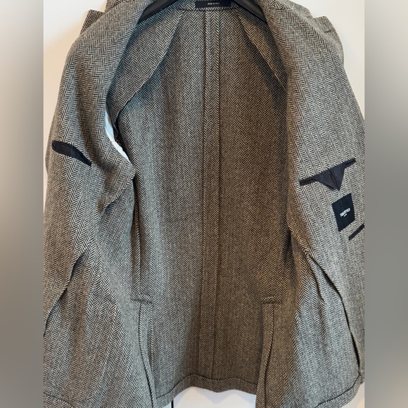 TODD SNYDER MADISON HERRINGBONE SPORT COAT BLAZER BLACK CREAM $700 44L Long - Picture 6 of 10